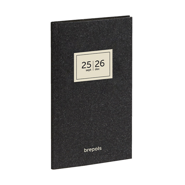 Brepols Interplan Essenz 16 maanden weekagenda 2025-2026 antraciet (1 week per 2 pagina's) 6-talig 262396 - 1