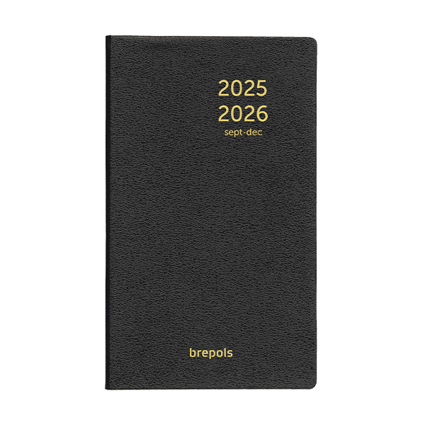 Brepols Interplan Genova 16 maanden weekagenda 2025-2026 zwart (1 week per pagina) 6-talig 2.730.2051.99.2.0 262397 - 1