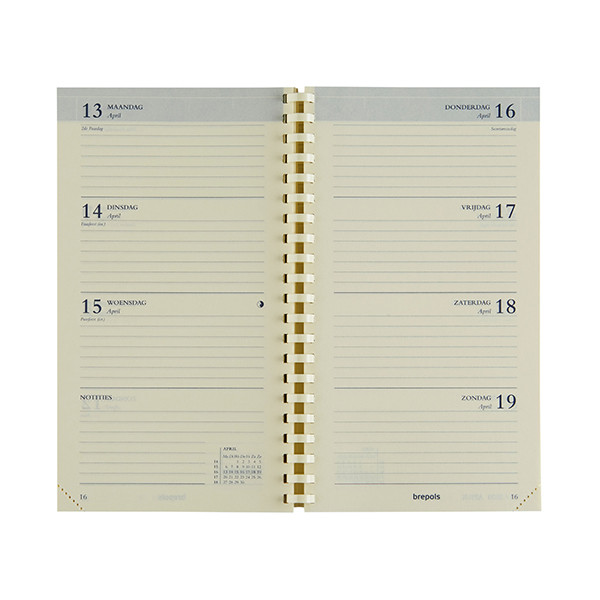 Brepols Interplan Genova weekagenda 2026 zwart (1 week per 2 pagina's) NL 0.731.2051.01.2.0 262490 - 2