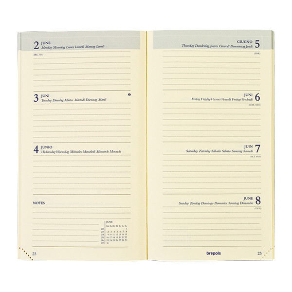 Brepols Interplan Lima weekagenda 2025 blauw (1 week per 2 pagina's) 6-talig 0.736.1255.06.6.0 261499 - 2