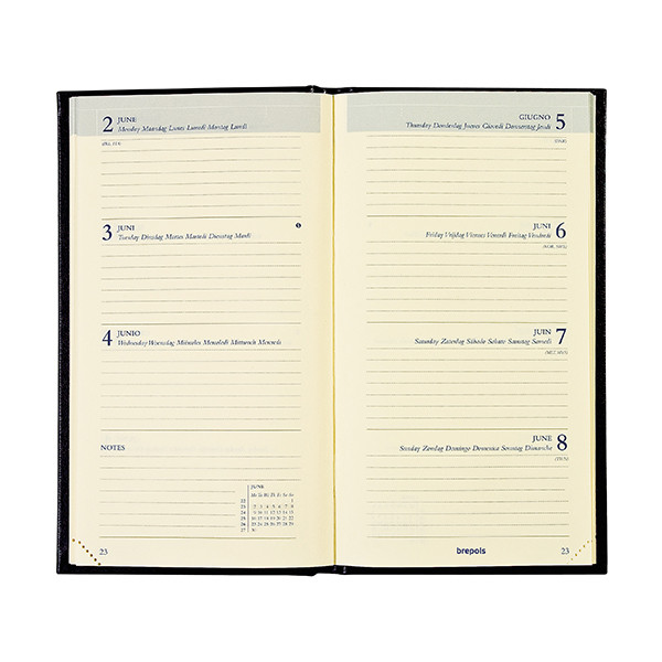 Brepols Interplan Lima weekagenda 2026 bordeaux (1 week per 2 pagina's) 6-talig 0.736.1255.04.6.0 262492 - 2