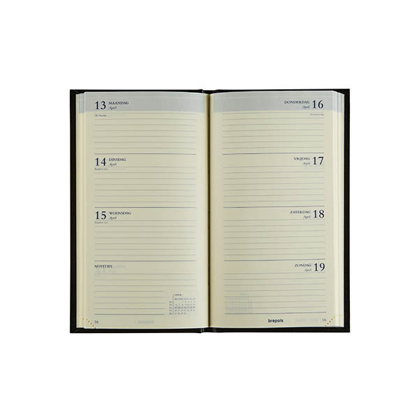 Brepols Interplan Lima weekagenda 2027 zwart (1 week per 2 pagina's) NL 440310 - 2