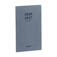 Brepols Interplan Nature 16 maanden weekagenda 2026-2027 grijsblauw (1 week per 2 pagina's) 6-talig 440191