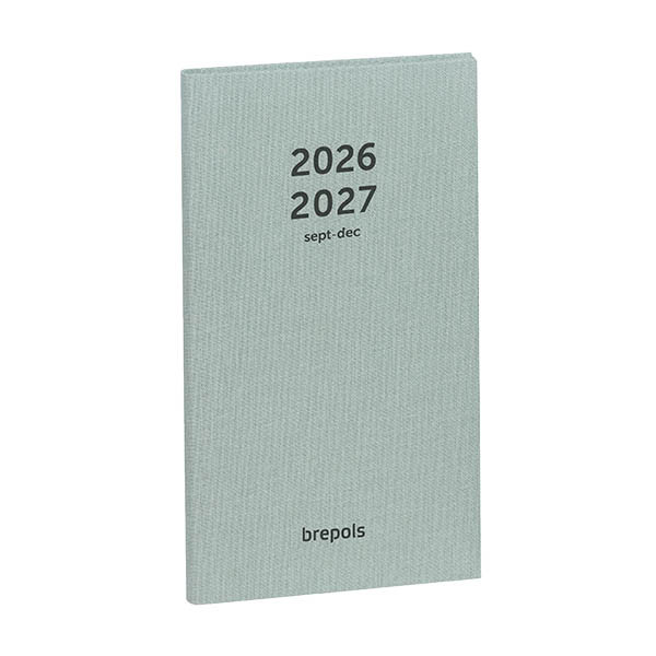 Brepols Interplan Nature 16 maanden weekagenda 2026-2027 muntgroen (1 week per 2 pagina's) 6-talig 440192 - 1