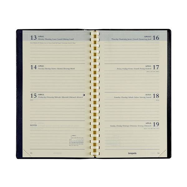 Brepols Interplan weekagenda 2026 navulling (1 week per 2 pagina's) 6-talig 0.736.9900.00.2.0 262422 - 1