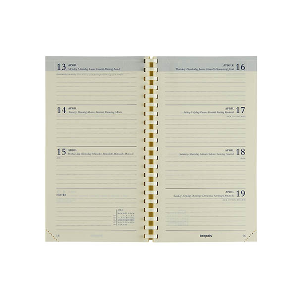 Brepols Interplan weekagenda 2027 navulling (1 week per 2 pagina's) 6-talig 440221 - 1