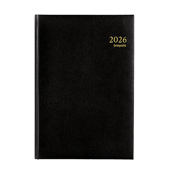 Brepols Minister Lima dagagenda met uurindeling 2026 zwart (1 dag per pagina) 6-talig 0.218.1256.01.6.0 262431 - 1