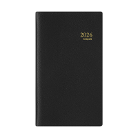 Brepols Notaplan Genova weekagenda 2026 zwart (1 week per 2 pagina's) 4-talig 262503