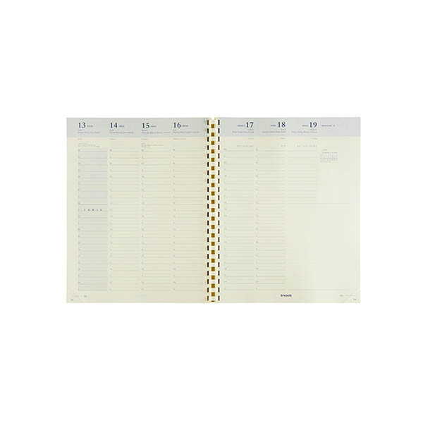 Brepols Omega 27 weekagenda met halfuurindeling 2027 navulling (1 week 2 pagina's) 5-talig 440301 - 1