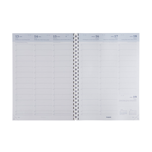 Brepols Omega agendavulling met weekindeling 2026 (1 week 2 pagina's)  6-talig 0.030.9900.00.2.0 262478 - 1