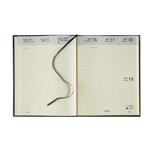 Brepols Optivision Large Classica weekagenda met uurindeling 2026 blauw (1 week per 2 pagina's) NL 0.117.1416.99.6.0BL 262449 - 2