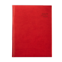 Brepols Optivision Large Classica weekagenda met uurindeling 2027 rood (1 week per 2 pagina's) NL 440274