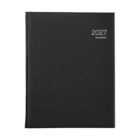 Brepols Optivision Large Classica weekagenda met uurindeling 2027 zwart (1 week per 2 pagina's) NL 440272