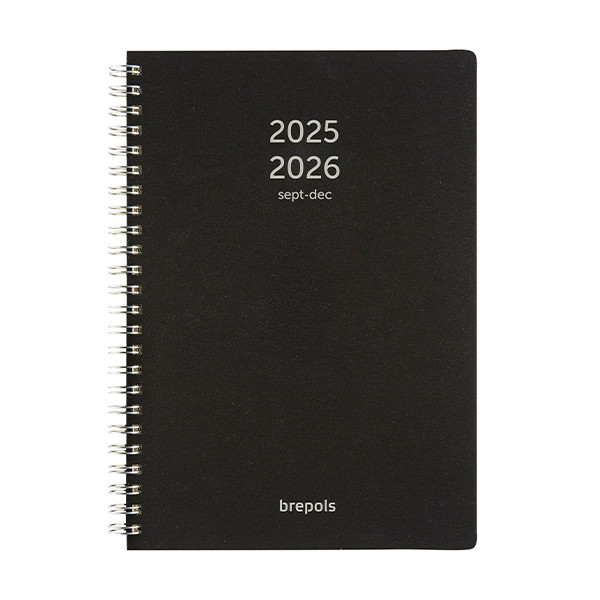 Brepols Polyprop 16 maanden weekagenda 2025-2026 zwart (1 week per pagina) 4-talig 2.064.4910.01.4.0 262389 - 1