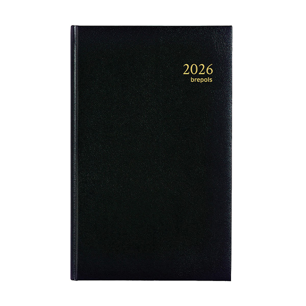Brepols Saturnus Basic Lima dagagenda met halfuurindeling 2026 zwart (1 dag per pagina) 4-talig 262445 - 1