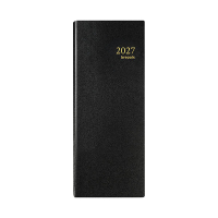 Brepols Saturnus Lima dagagenda met kwartierindeling 2027 zwart (1 dag per 2 pagina's) 4-talig 440202