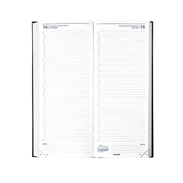Brepols Saturnus Lima dagagenda met kwartierindeling 2027 zwart (1 dag per 2 pagina's) 4-talig 440202 - 2