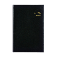 Brepols Saturnus Lima dagagenda met uurindeling 2026 zwart (2 dagen per pagina) 4-talig 0.221.1255.01.6.0 262437