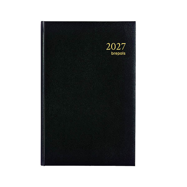 Brepols Saturnus Lima dagagenda met uurindeling 2027 zwart (2 dagen per pagina) 4-talig 440260 - 1