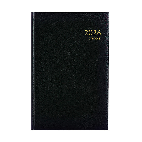 Brepols Saturnus Lima weekagenda 2026 zwart (1 week per 2 pagina's) 4-talig 0.231.1255.01.6.0 262438 - 1