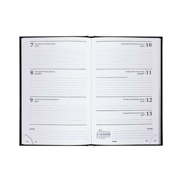 Brepols Saturnus Lima weekagenda 2027 blauw (1 week per 2 pagina's) 4-talig 440262 - 2