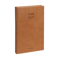 Brepols Saturnus Lucca 16 maanden dagagenda met halfuurindeling 2026-2027 bruin (1 dag per pagina) 4-talig 440174
