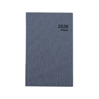 Brepols Saturnus Luxe Dubletta dagagenda met halfuurindeling 2026 blauw (1 dag per pagina) 4-talig 262435