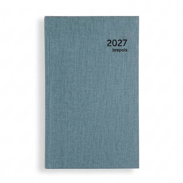 Brepols Saturnus Luxe Dubletta dagagenda met halfuurindeling 2027 lichtgroen (1 dag per pagina) 4-talig 440259 - 1