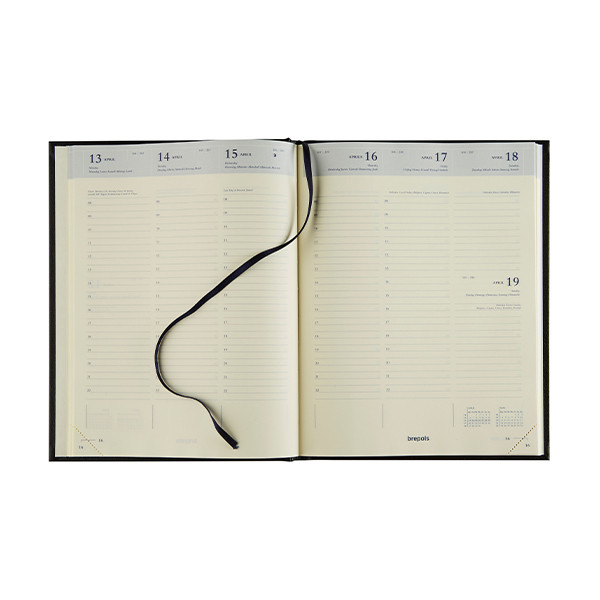 Brepols Timing Lima weekagenda met uurindeling 2026 blauw (1 week per 2 pagina's) 6-talig 0.136.1256.06.6.0 262418 - 2
