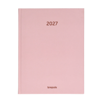 Brepols Timing Sunrise weekagenda met uurindeling 2027 zachtroze (1 week per 2 pagina's) 6-talig 440280