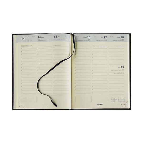 Brepols Timing Toile Ocean weekagenda met uurindeling 2026 groen (1 week per 2 pagina's) 6-talig 0.136.2065.99.6.0GR 262464 - 2