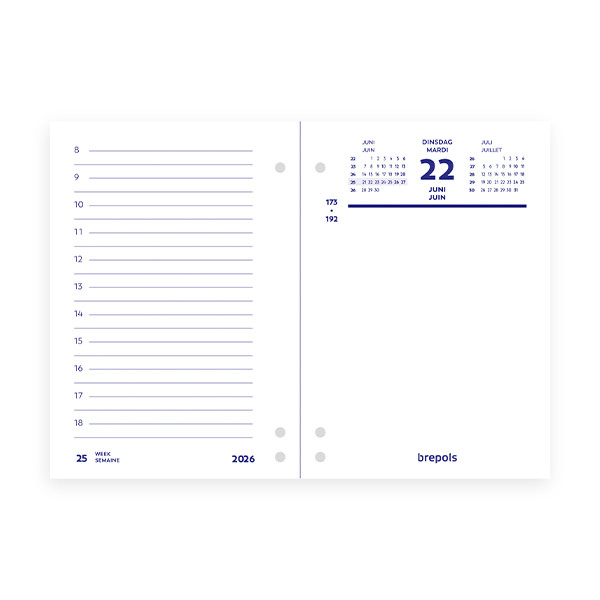 Brepols dag omlegkalender 2026 2-talig 1.856.9900.00.7.0 262519 - 1