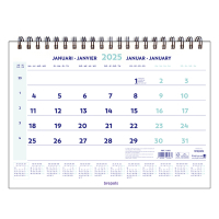 Brepols maandkalender 2025 met spiraal 43 x 31,5 cm (4-talig) 261419