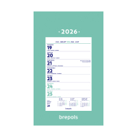 Brepols wand-week kalender gelijmd 2026 4-talig 1.850.9900.00.6.0 262523