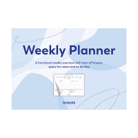 Brepols weekplanner ongedateerd lichtblauw (56 vel) EN 440240