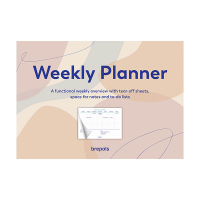 Brepols weekplanner ongedateerd oranje (56 vel) EN 1.890.9900.99.5.0OR 262550