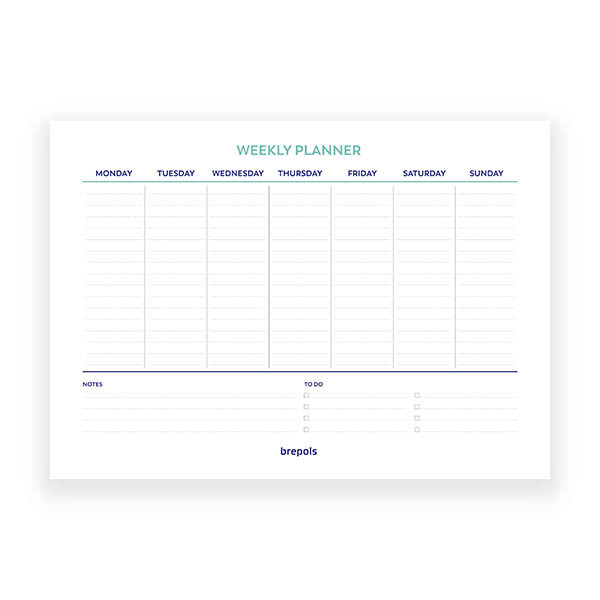 Brepols weekplanner ongedateerd oranje (56 vel) EN 1.890.9900.99.5.0OR 262550 - 2