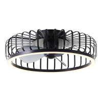 Plafondventilator met LED lamp | Capo | Ø 48 cm | 2700-6500K | Zwart | 36W | Brilliant LBR00005