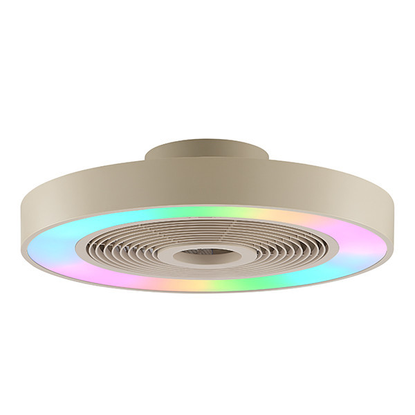 Plafondventilator met LED lamp | Catania | Ø 48.6 cm | RGBIC + 2700-6500K | Zandkleur | 40W | Brilliant LBR00009 - 1