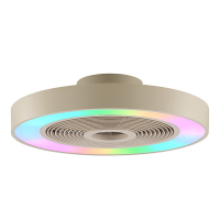 Plafondventilator met LED lamp | Catania | Ø 48.6 cm | RGBIC + 2700-6500K | Zandkleur | 40W | Brilliant LBR00009