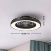 Plafondventilator met LED lamp | Mazzaro | Ø 48.5 cm | RGBIC + 3000-6500K | Zwart | 40W | Brilliant LBR00012 - 5