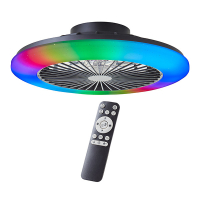 Plafondventilator met LED lamp | Salerno | Ø 48.5 cm | RGBIC + 3000-6500K | Zwart | 40W | Brilliant LBR00001