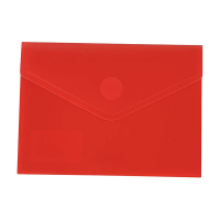 Bronyl documentenvelop A6 transparant rood 440447