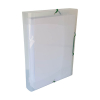 Bronyl elastobox transparant wit met groene elastiek 40 mm 440403 - 1