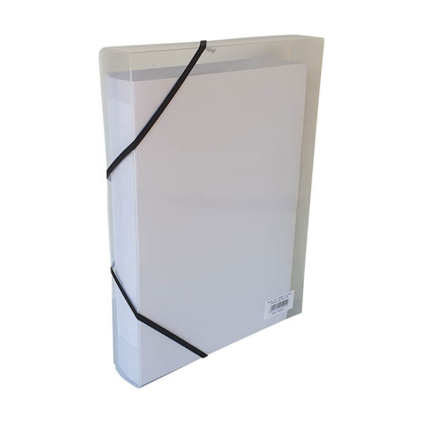 Bronyl elastobox transparant wit met zwarte elastiek 40 mm 440400 - 1
