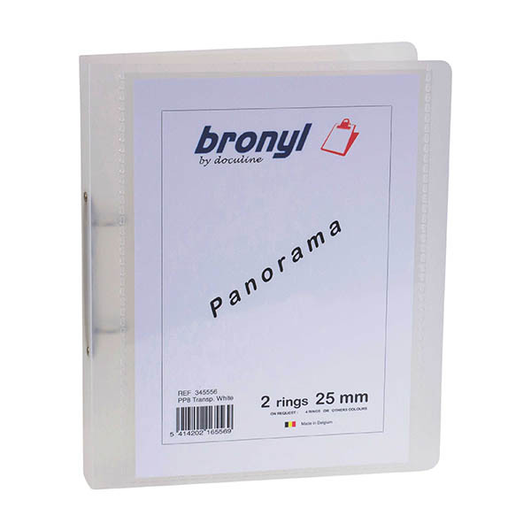 Bronyl panorama ringband met 2 O-ringen 25 mm transparant wit 440414 - 2
