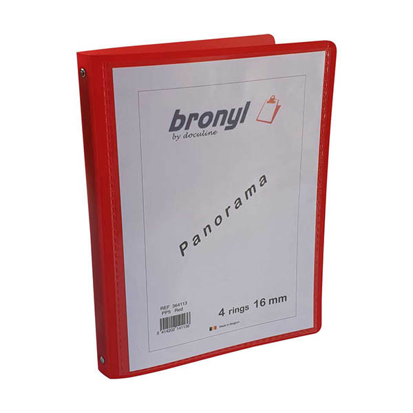 Bronyl panorama ringband met 4 O-ringen 16 mm rood 440410 - 2