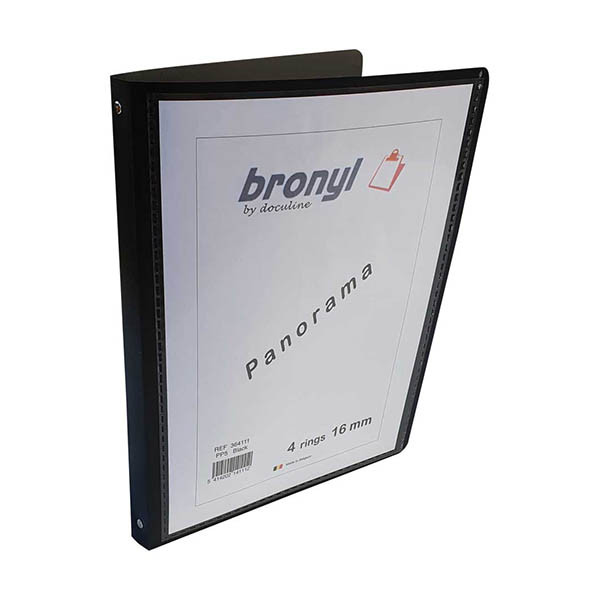 Bronyl panorama ringband met 4 O-ringen 16 mm zwart 440408 - 2