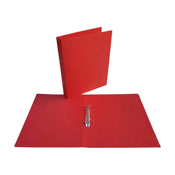 Bronyl ringband met 2 O-ringen glanskarton rood 25 mm 440420 - 1