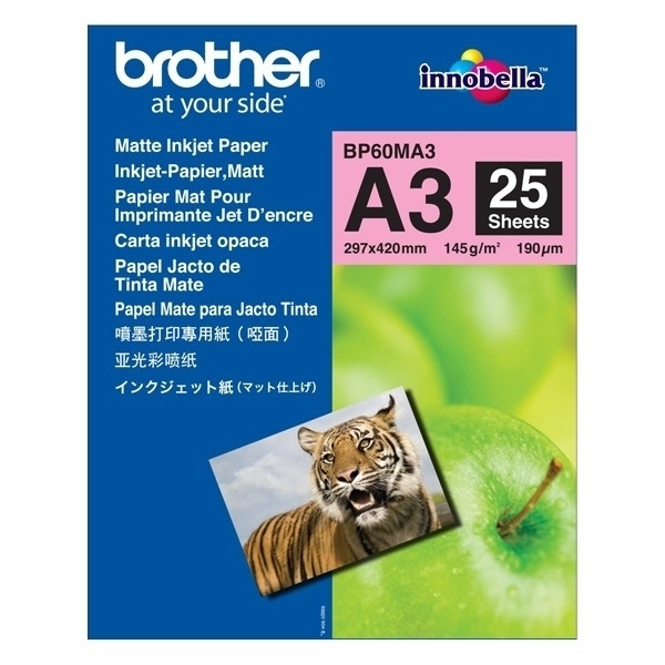 Brother BP60MA3 matte inkjet fotopapier A3 145 grams (25 vel) BP60MA3 063522 - 1